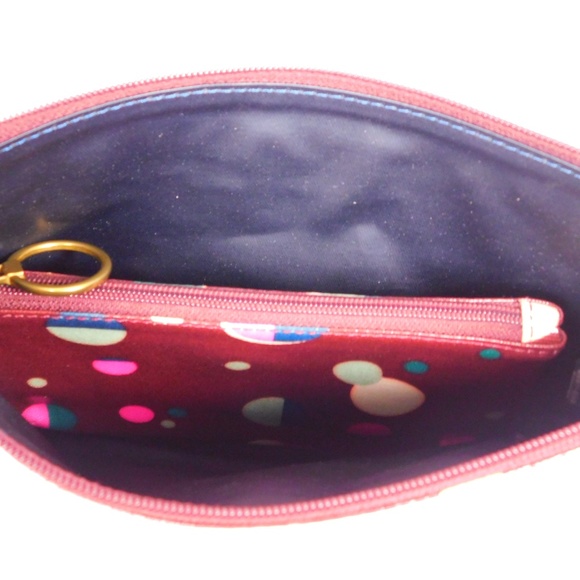 Fossil Coated Polka Dot Circle Cosmetic Pouch (12124) - Picture 3 of 4